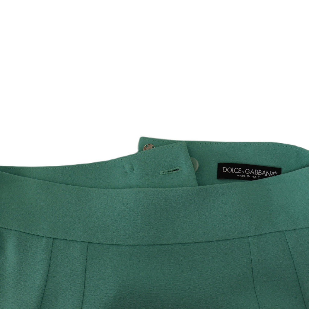 Dolce & Gabbana Mintgrüner Midirock aus Viskose mit Bleistiftschnitt