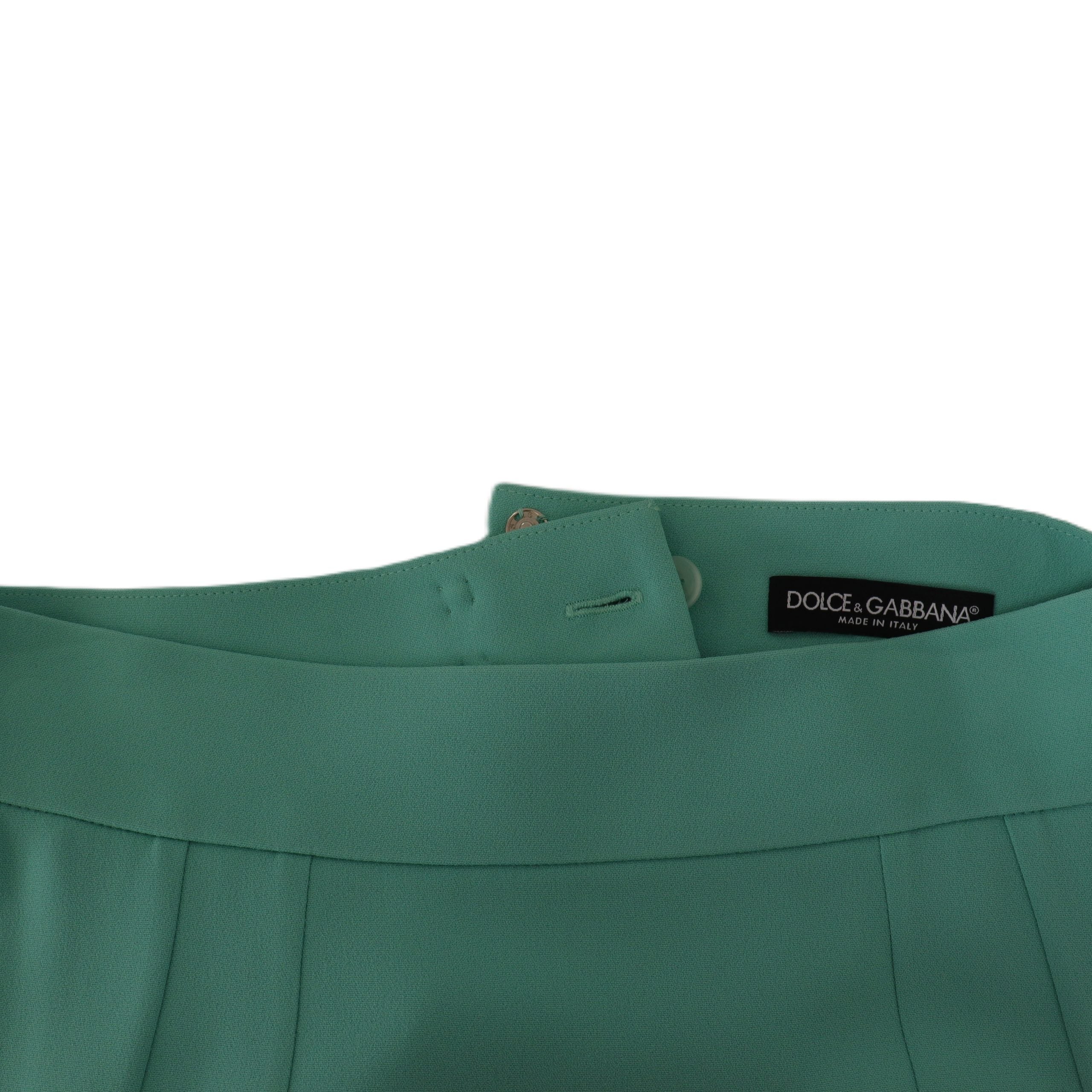 Dolce & Gabbana Mintgrüner Midirock aus Viskose mit Bleistiftschnitt