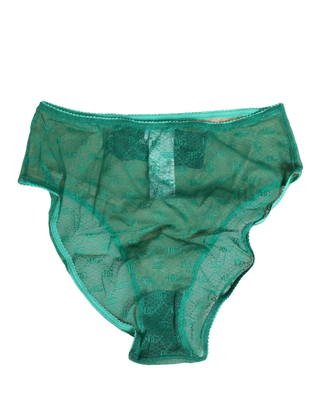 Dolce & Gabbana Grüne Spitzen-Nylon-Panty von DG Lingerie