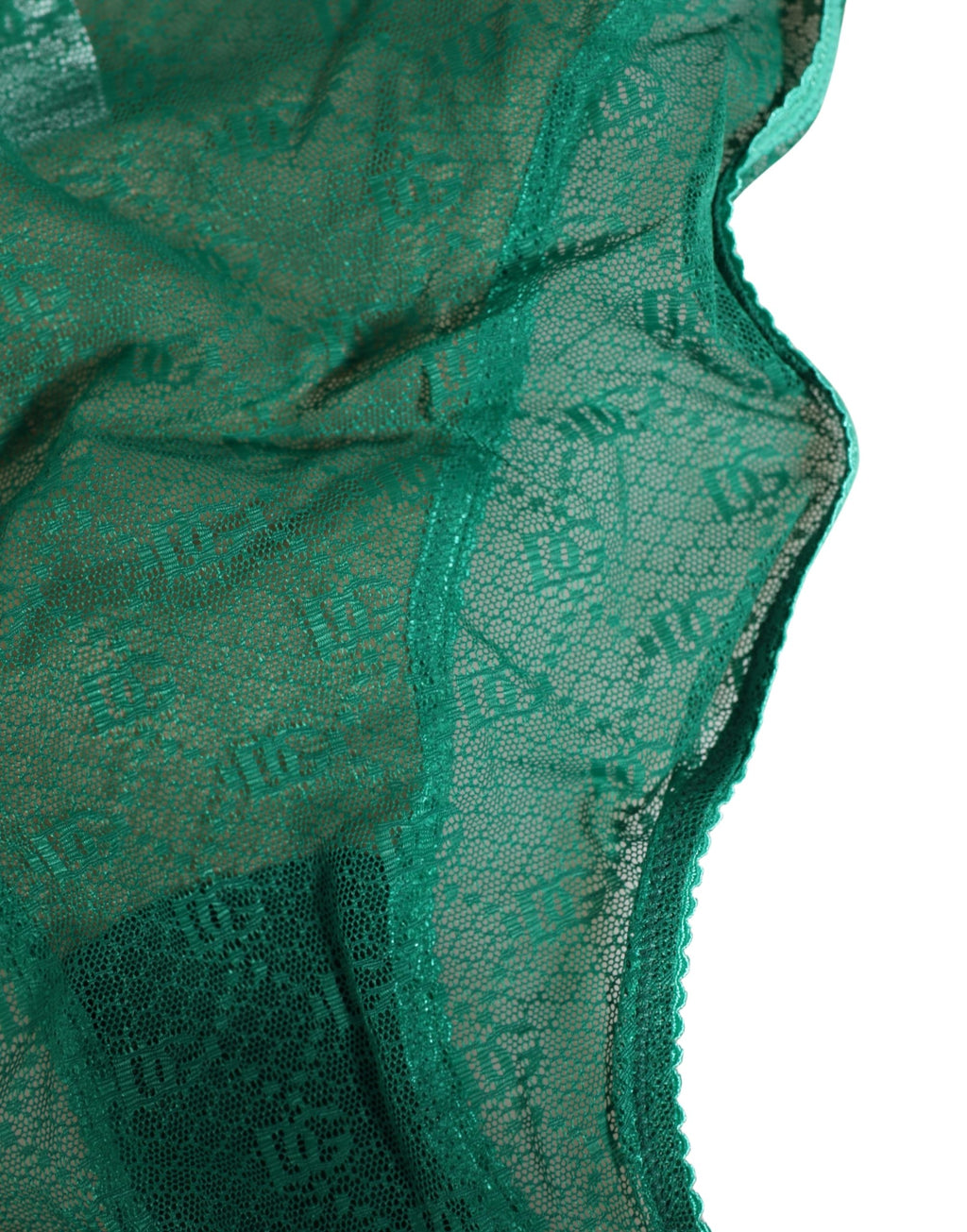 Dolce & Gabbana Grüne Spitzen-Nylon-Panty von DG Lingerie