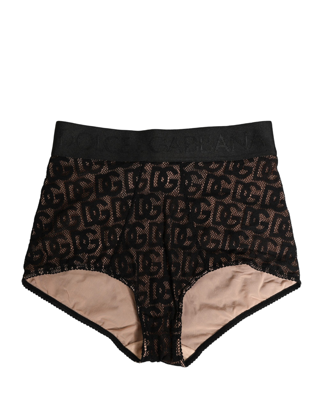 Dolce & Gabbana Schwarzer Baumwoll-Gürtel mit DG-Logo, hoch tailliert