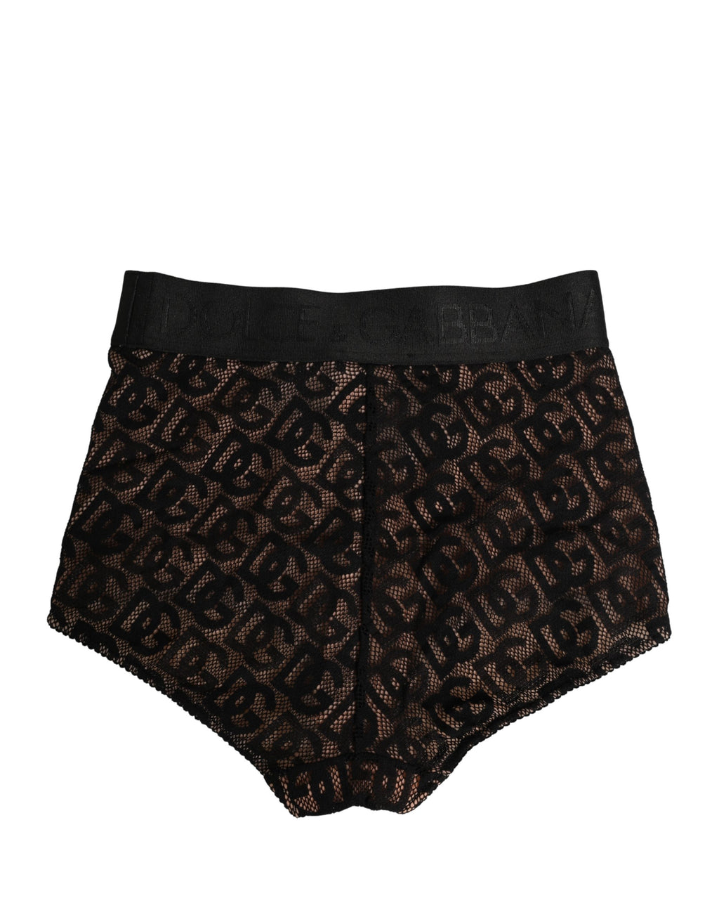Dolce & Gabbana Schwarzer Baumwoll-Gürtel mit DG-Logo, hoch tailliert