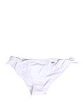 Dolce & Gabbana Weiße Bikinihose aus Nylon mit DG-Logo-Plakette