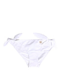 Dolce & Gabbana Weiße Bikinihose aus Nylon mit DG-Logo-Plakette