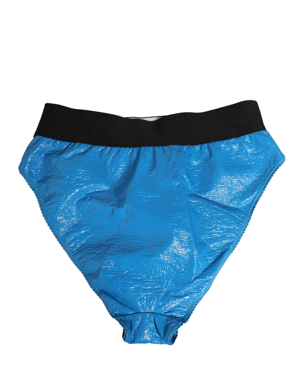 Dolce & Gabbana High-Waist-Slip mit blauem Logo-Bund
