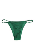 Dolce & Gabbana Grüner Nylon-Bikini-Slip für den Strand