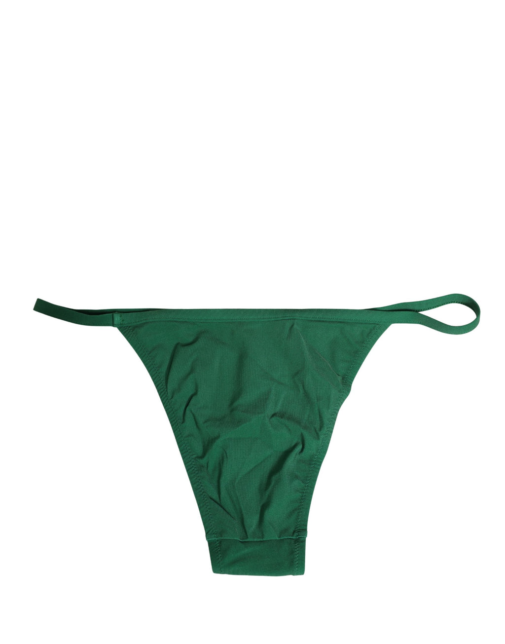 Dolce & Gabbana Grüner Nylon-Bikini-Slip für den Strand