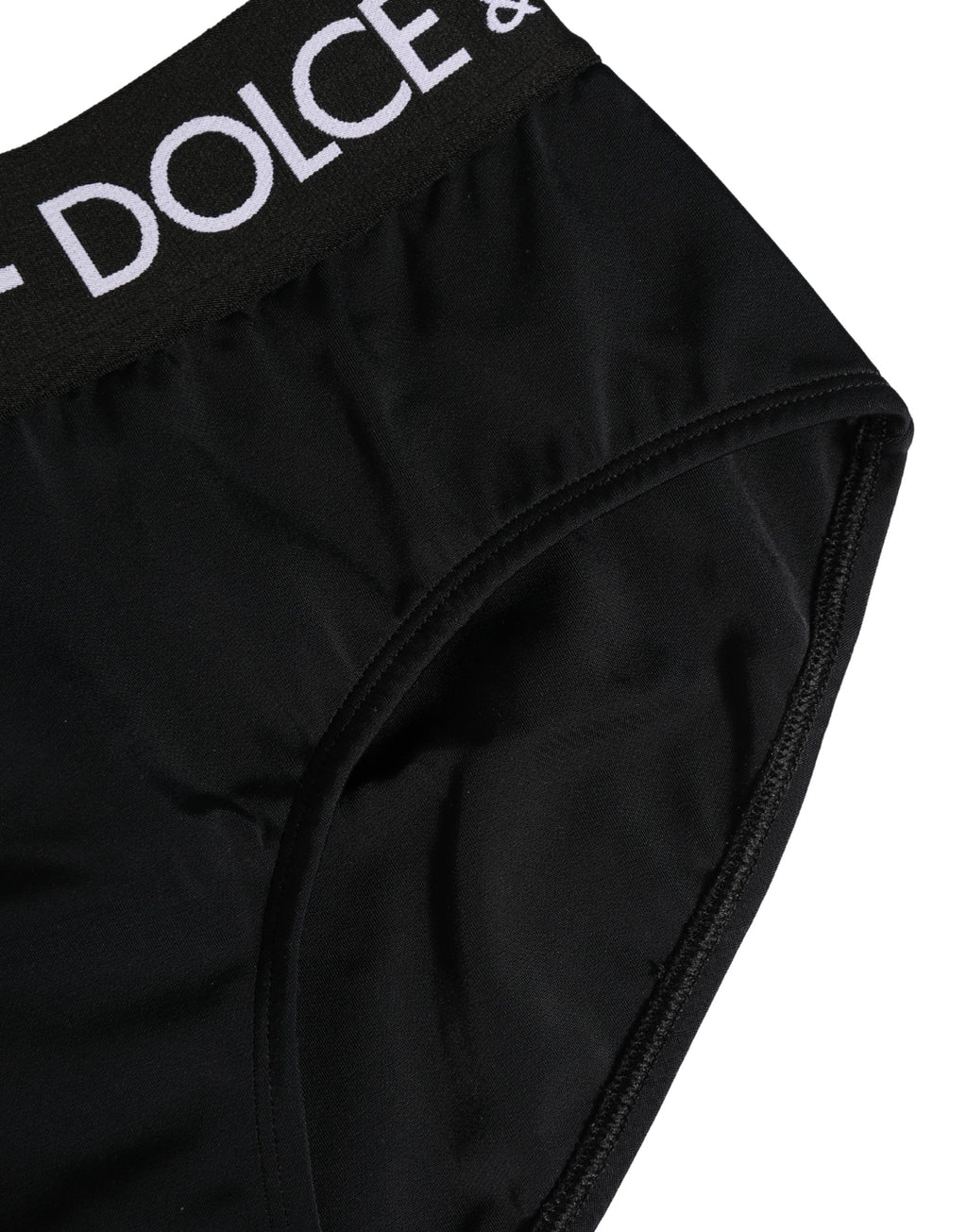 Dolce & Gabbana Schwarze Coulotte-Panty aus Stretch-Nylon
