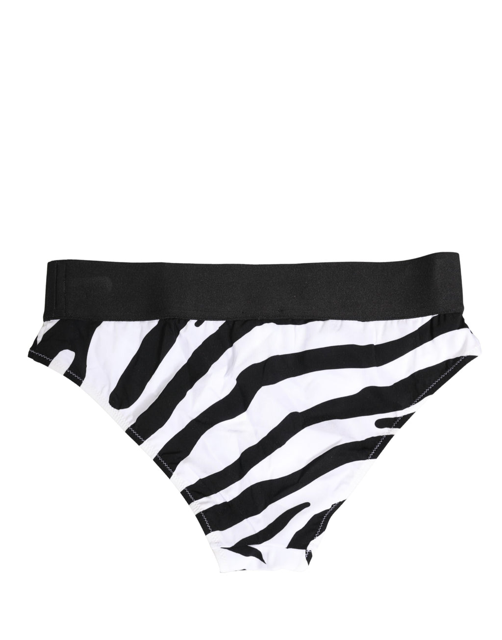 Dolce & Gabbana Schwarze und weiße Zebra-Print-Panty-Unterwäsche