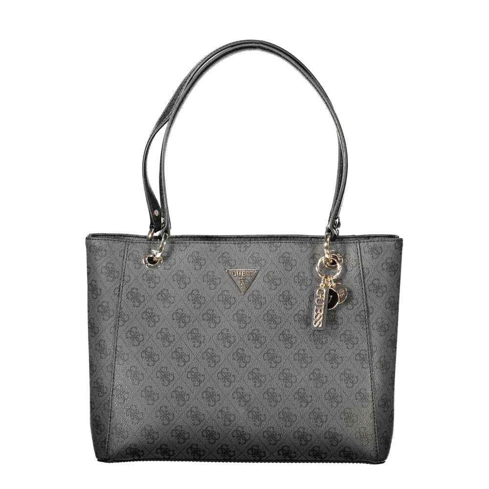 Guess Jeans Schwarze Damen-Handtasche aus Polyethylen