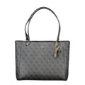 Guess Jeans Schwarze Damen-Handtasche aus Polyethylen