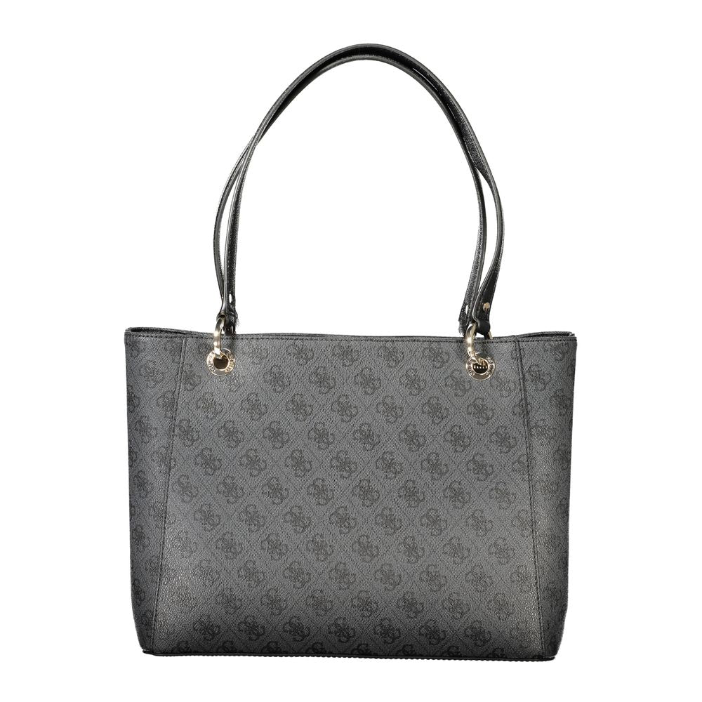 Guess Jeans Schwarze Damen-Handtasche aus Polyethylen