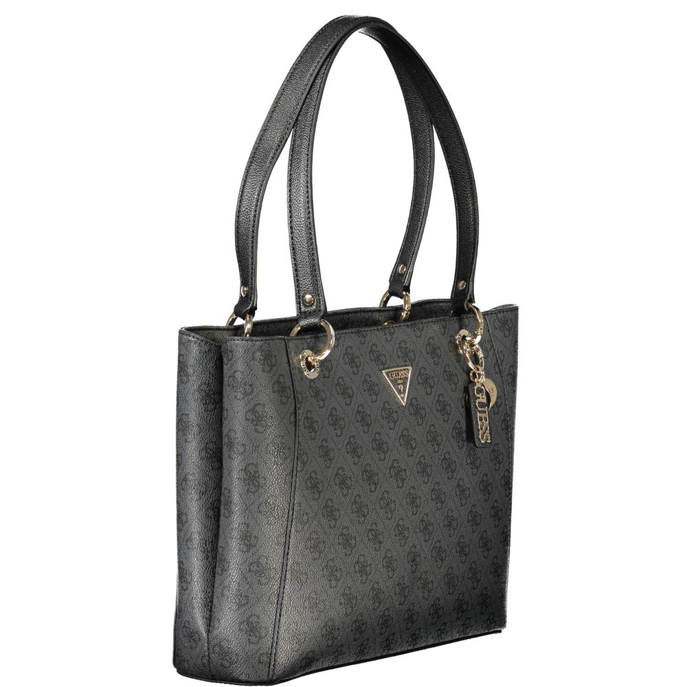 Guess Jeans Schwarze Damen-Handtasche aus Polyethylen