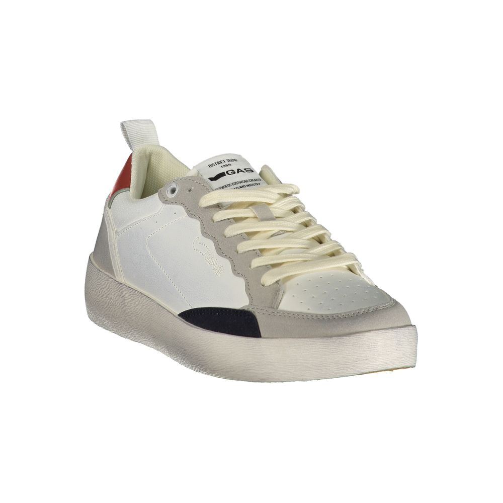 Gas Herren-Sneaker aus weißem Polyurethan