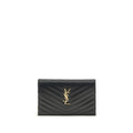 Saint Laurent Schwarze Bos Taurus Kalbsleder Schultertasche
