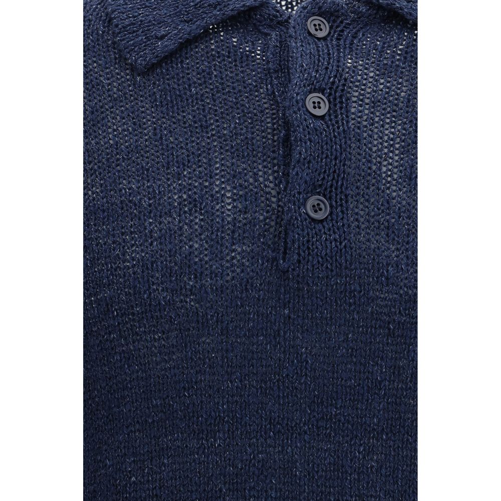 Sunflower Blaues Baumwoll-Poloshirt