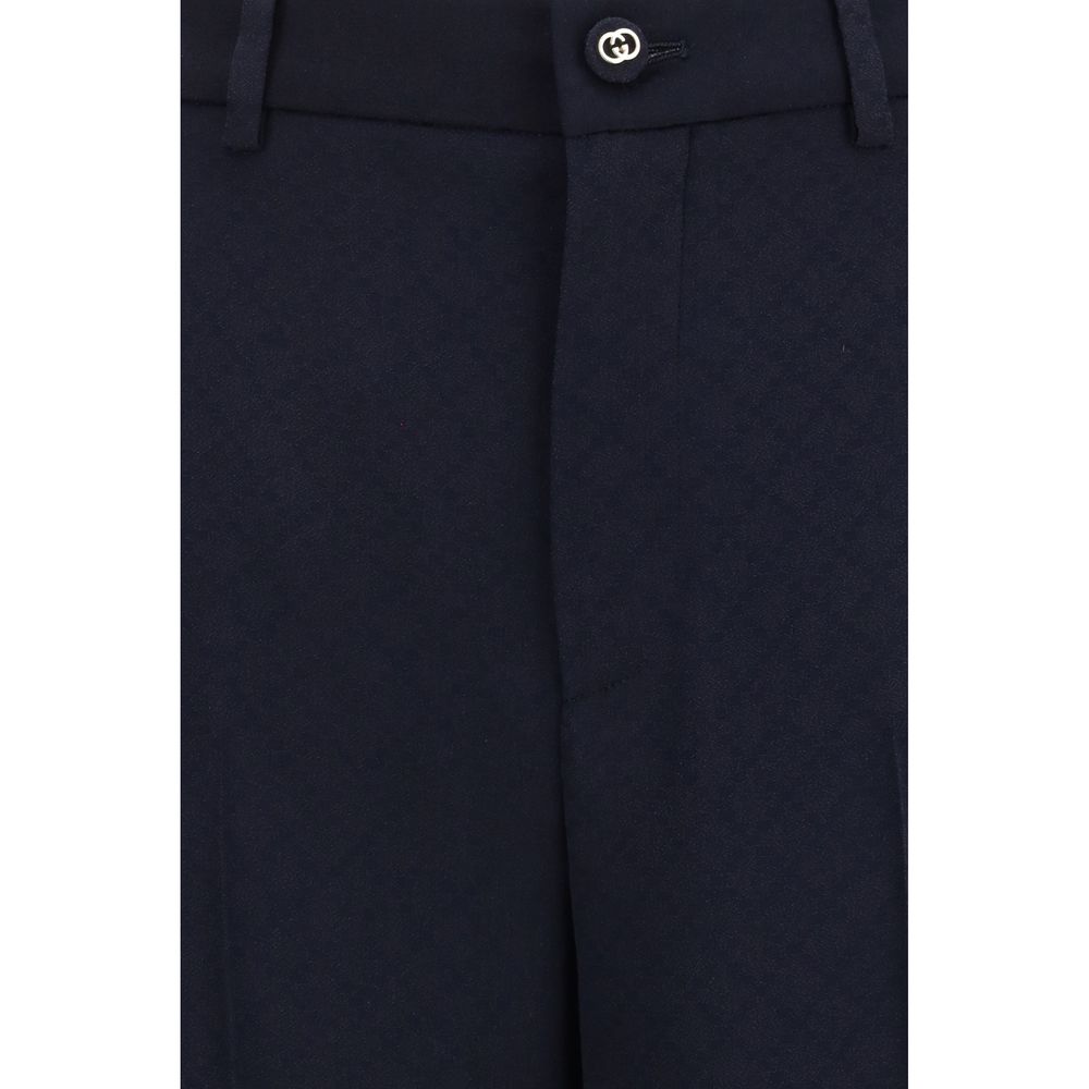Gucci Blaue Freizeithose aus Viskose