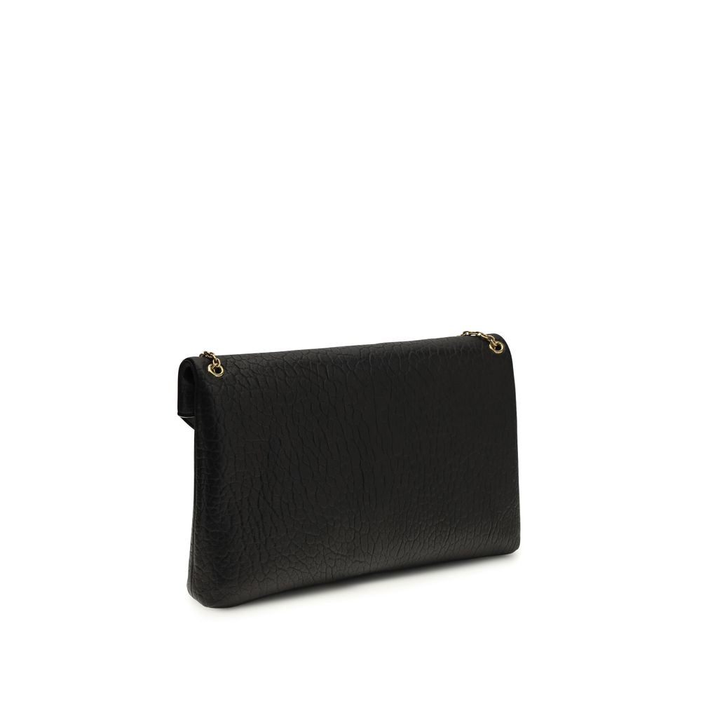 Saint Laurent Black Lambskin Shoulder Bag Ovis Aries Aries