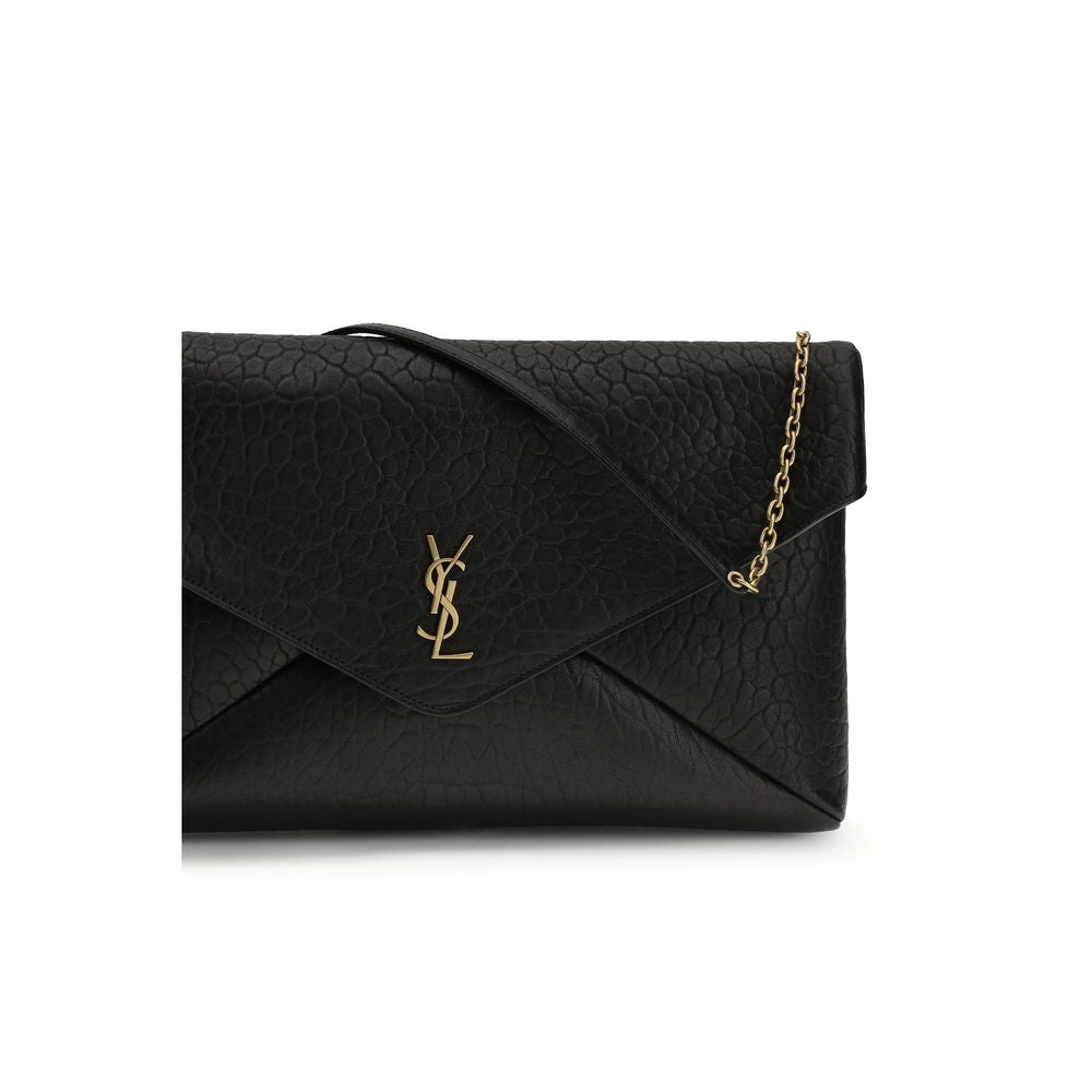 Saint Laurent Black Lambskin Shoulder Bag Ovis Aries Aries