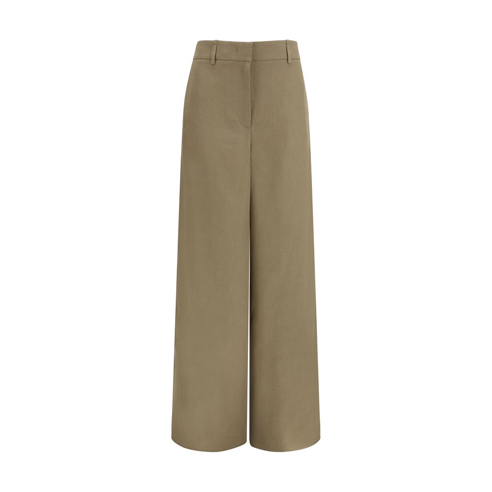 Giorgio Armani Beige Leinen Casual Hose
