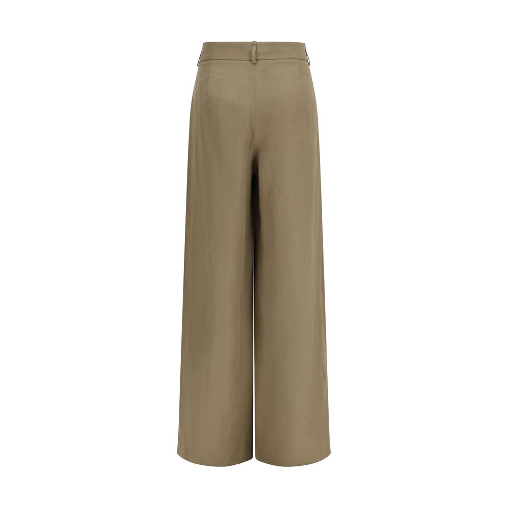 Giorgio Armani Beige Leinen Casual Hose