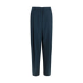 Giorgio Armani Blue Silk Trousers for Leisure