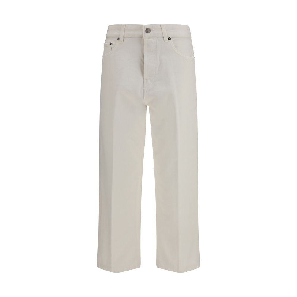 Haikure White Relaxed Fit Cotton Jeans