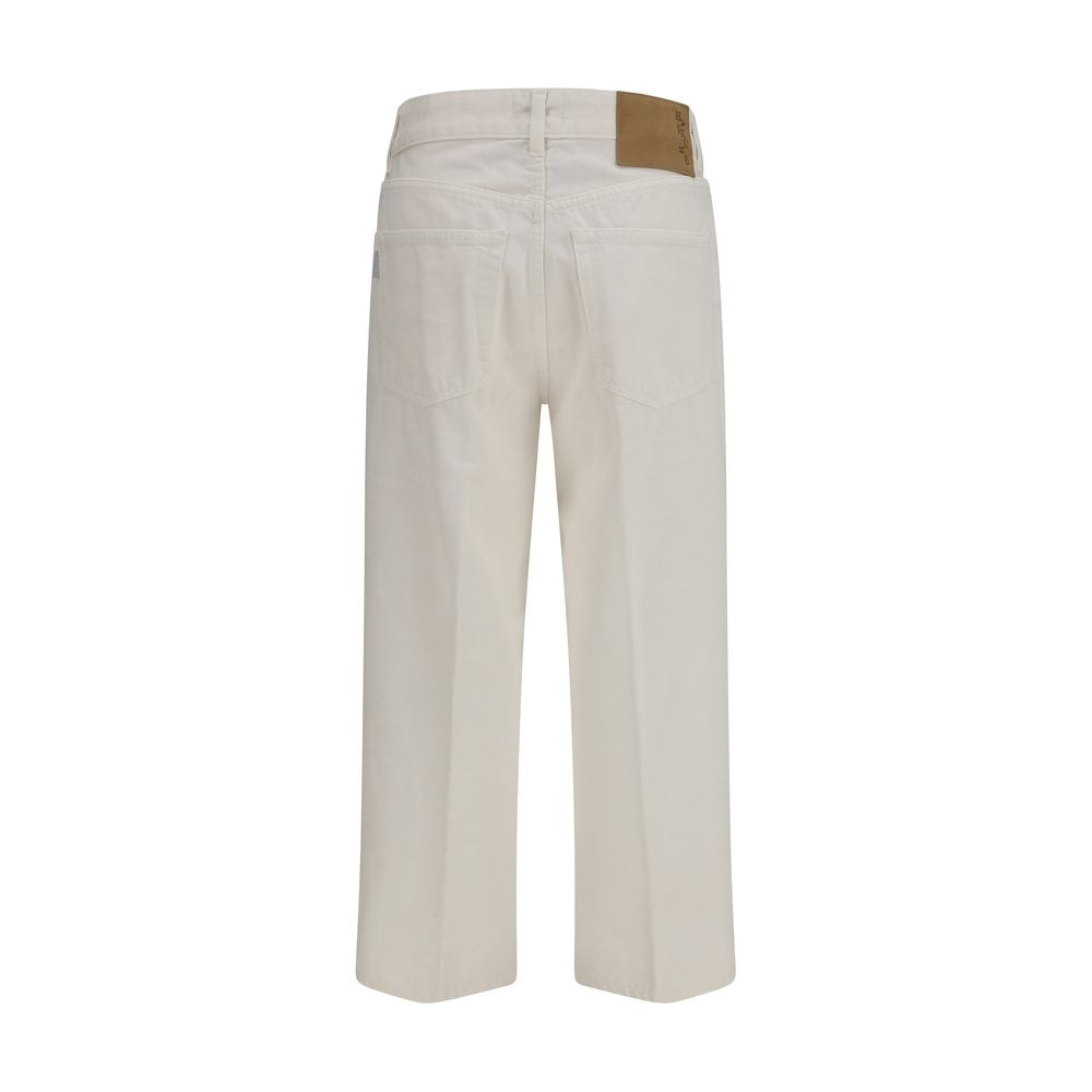Haikure White Relaxed Fit Cotton Jeans