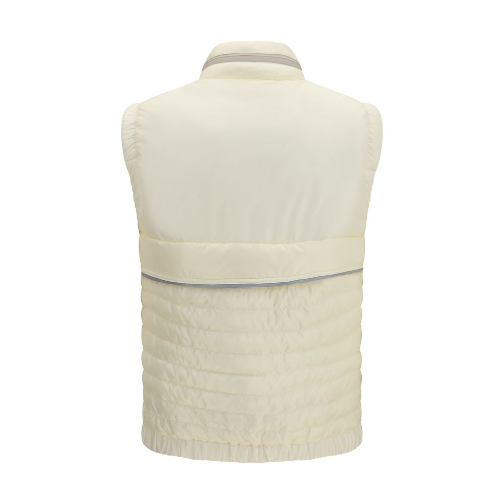 Moncler Grenoble Beige Polyamid Ärmellose Jacke