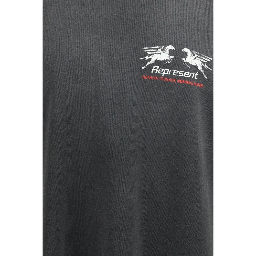 Represent Graues Baumwoll-T-Shirt