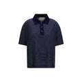 Ami Paris Blaues Baumwoll-Polohemd