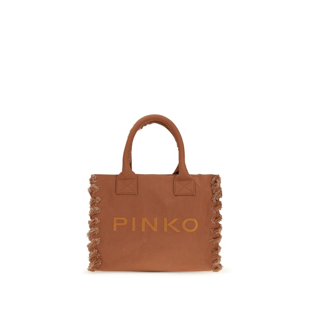 PINKO Braune Baumwoll-Umhängetasche