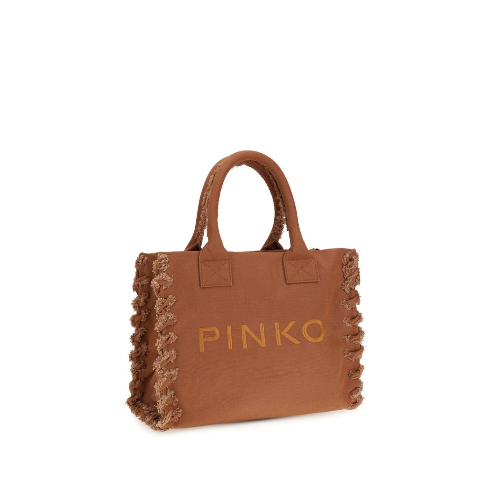 PINKO Braune Baumwoll-Umhängetasche
