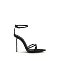 LE SILLA Schwarze Stilettosandalen aus Seide