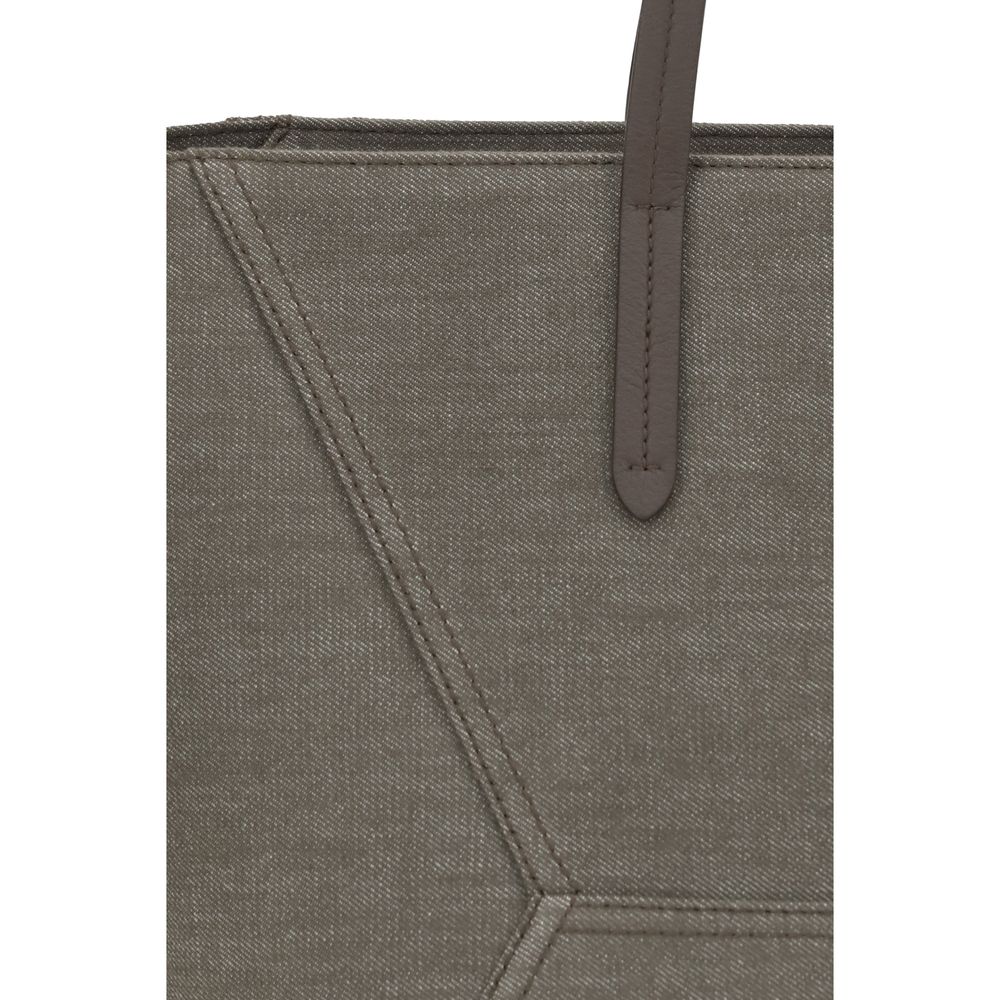 Brunello Cucinelli Braune Baumwoll-Umhängetasche