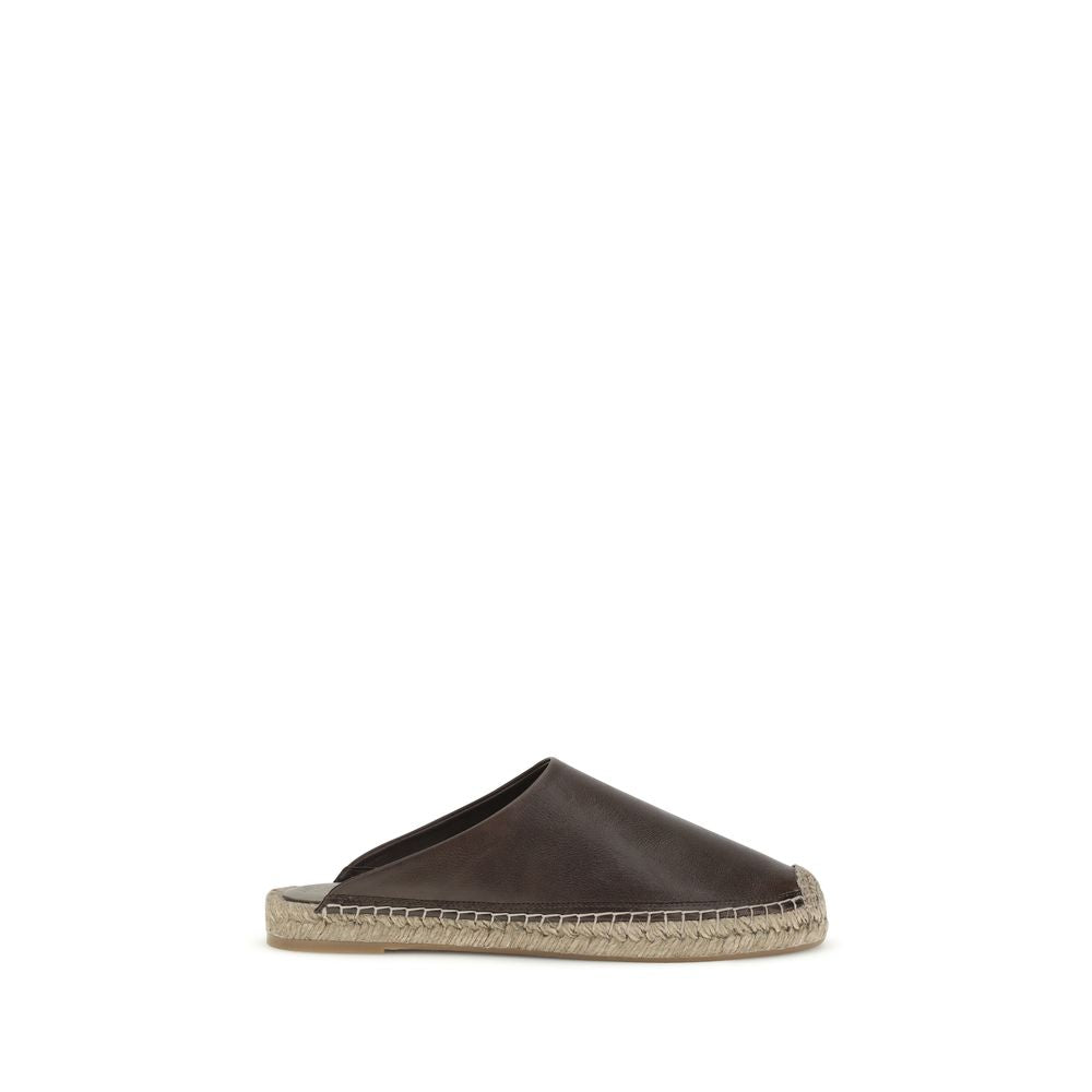 Brunello Cucinelli Braune Kalbsleder Bos Taurus Mules