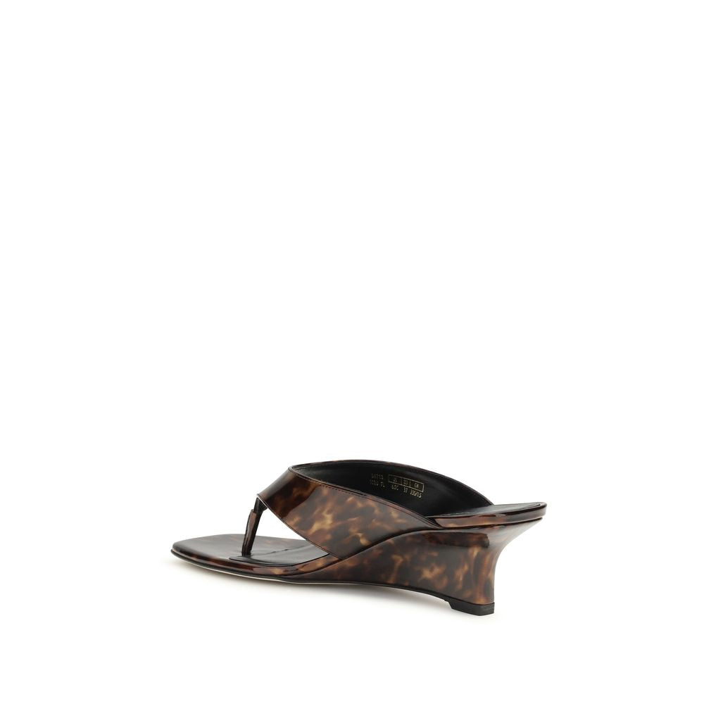 Stuart Weitzman Multicolor Calf Leather Bos Taurus Keilabsatz-Sandalen