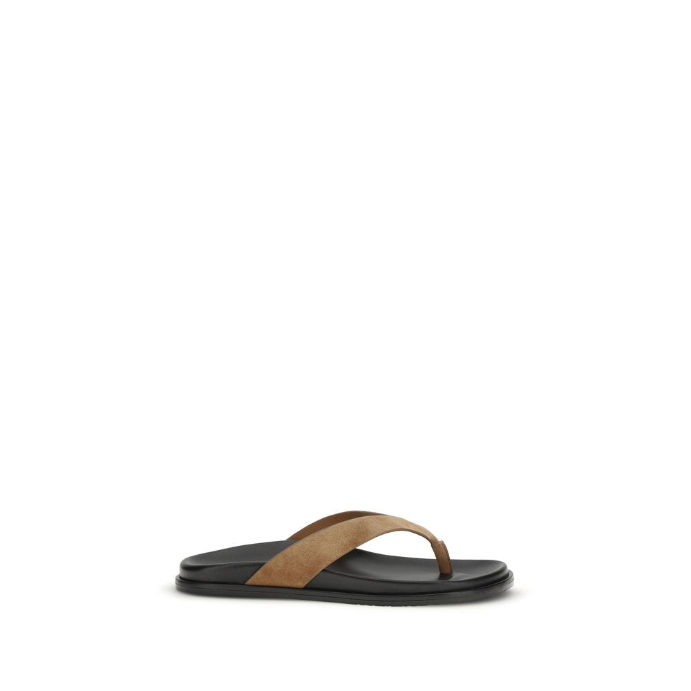 Stuart Weitzman Multicolor Calf Leather Bos Taurus Flip-Flop Sandalen