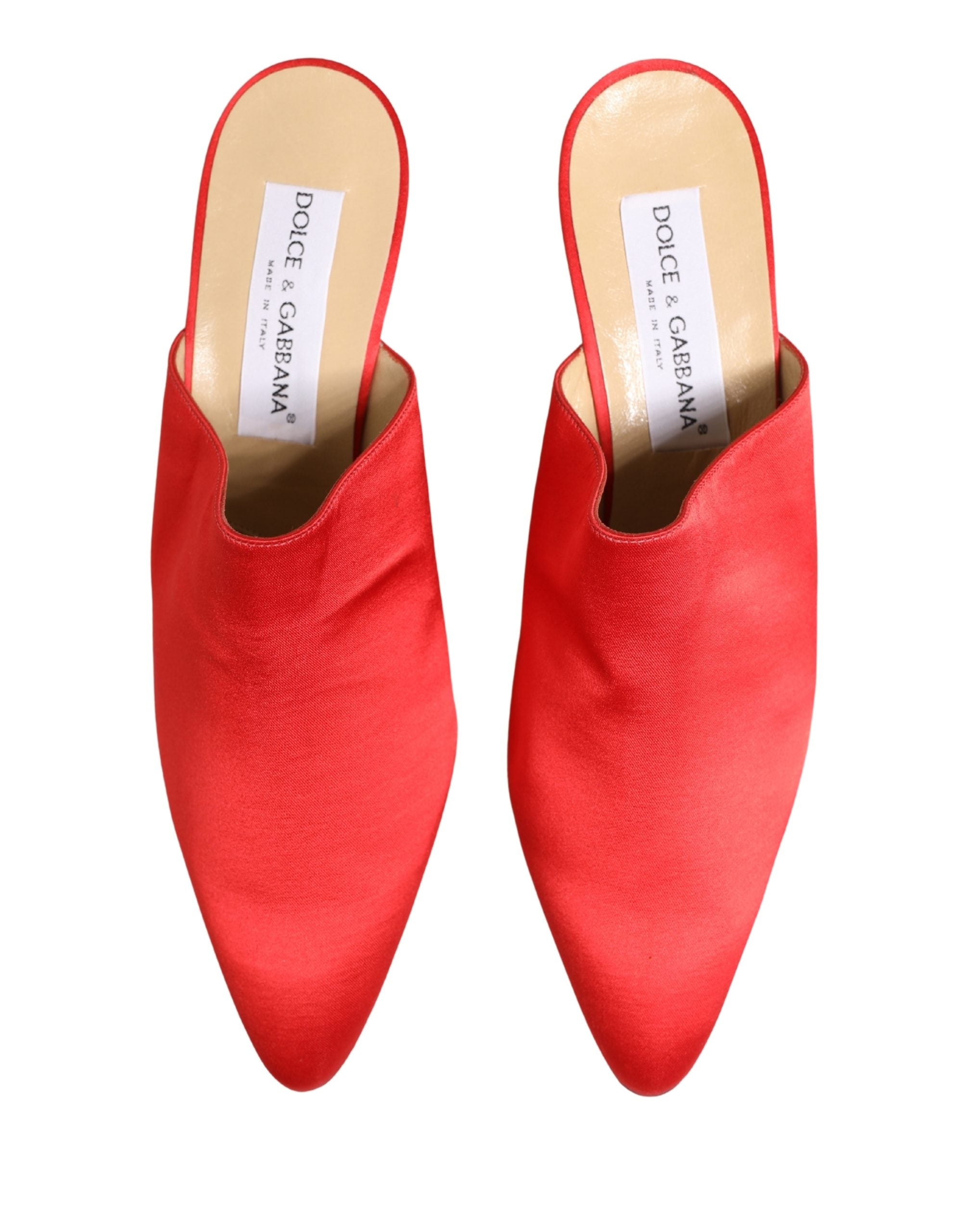 Dolce & Gabbana Rote Wildleder-Mules mit Absatz
