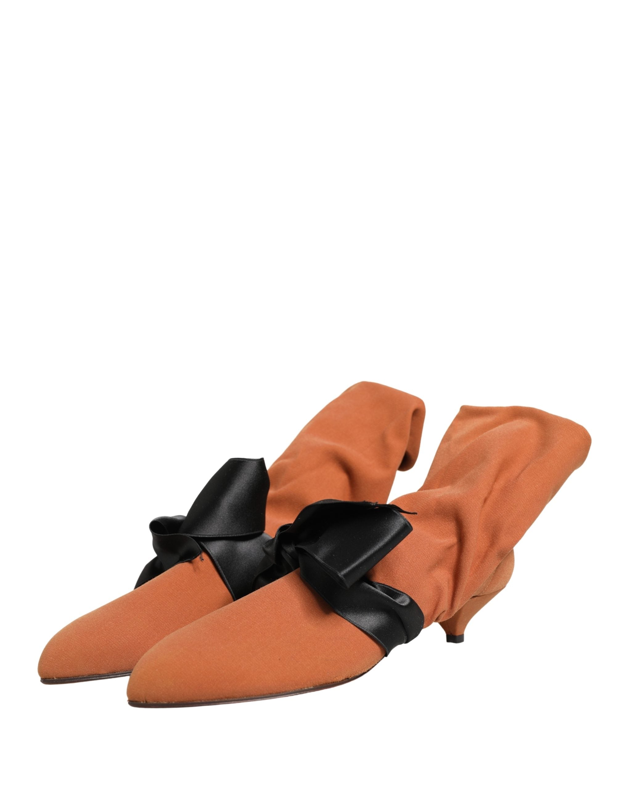 Dolce & Gabbana Braune schwarze Wildlederstiefel