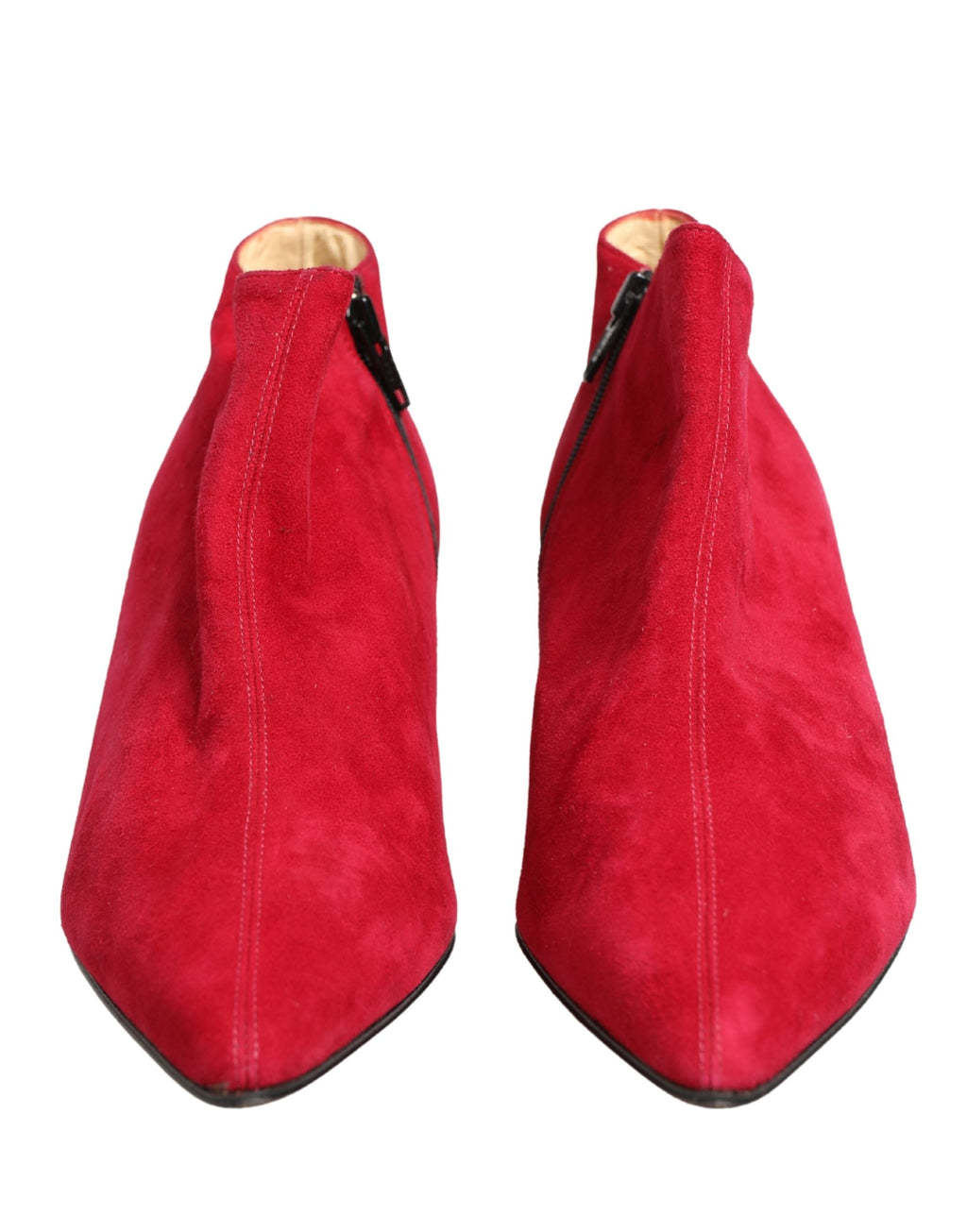 Dolce & Gabbana Rote Wildleder-Stiefeletten