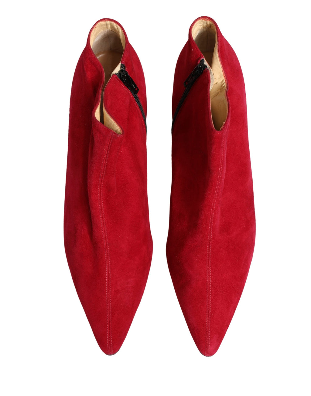 Dolce & Gabbana Rote Wildleder-Stiefeletten