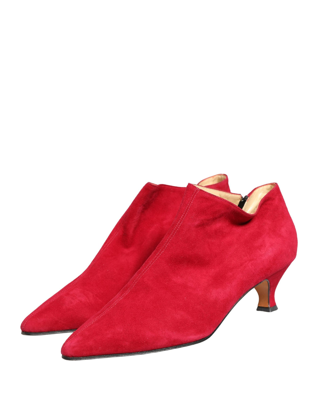 Dolce & Gabbana Rote Wildleder-Stiefeletten