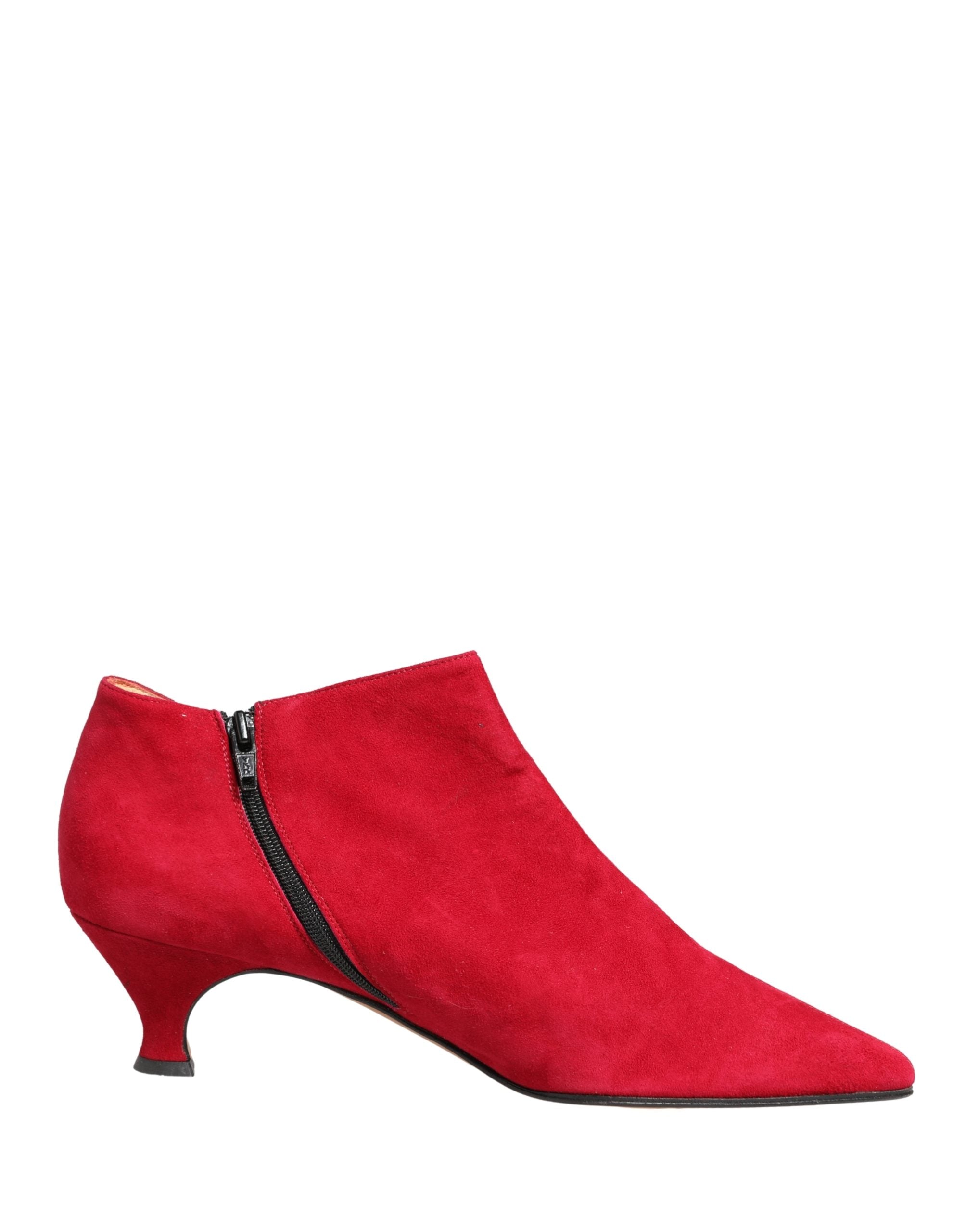 Dolce & Gabbana Rote Wildleder-Stiefeletten