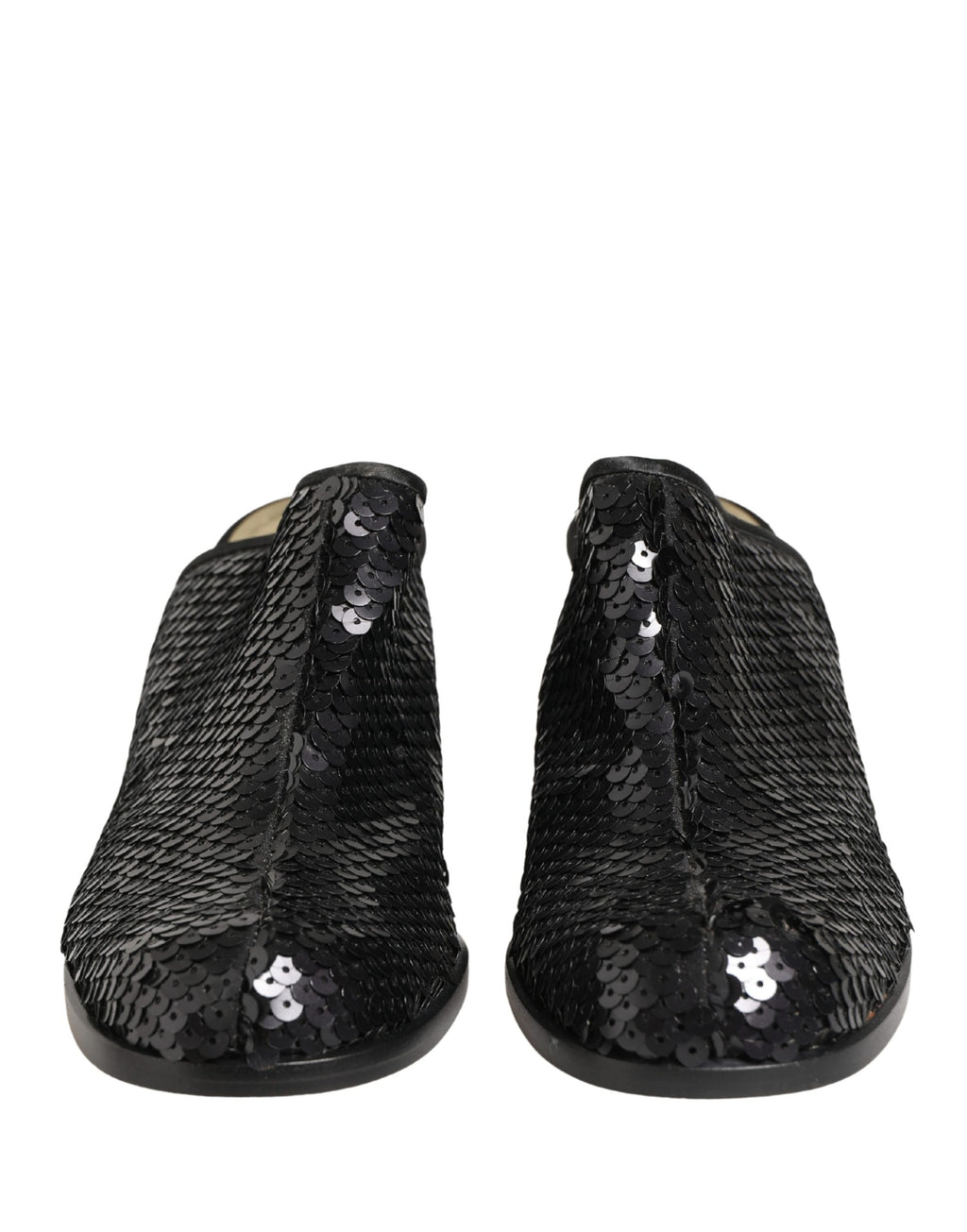 Dolce & Gabbana Schwarze Mules mit Pailletten
