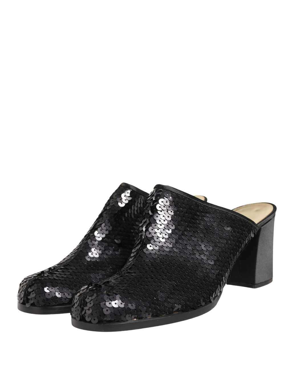 Dolce & Gabbana Schwarze Mules mit Pailletten