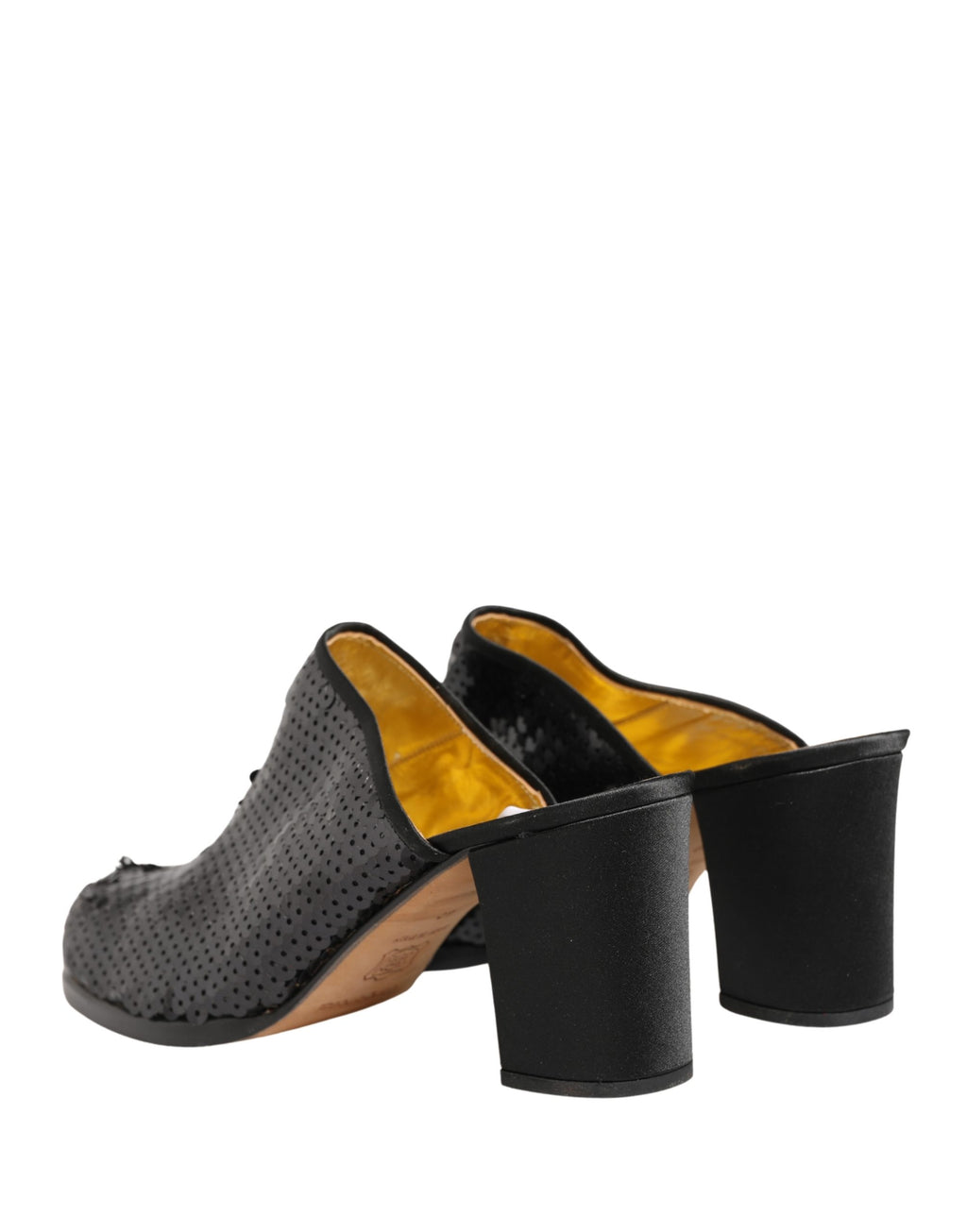 Dolce & Gabbana Schwarze Mules mit Pailletten