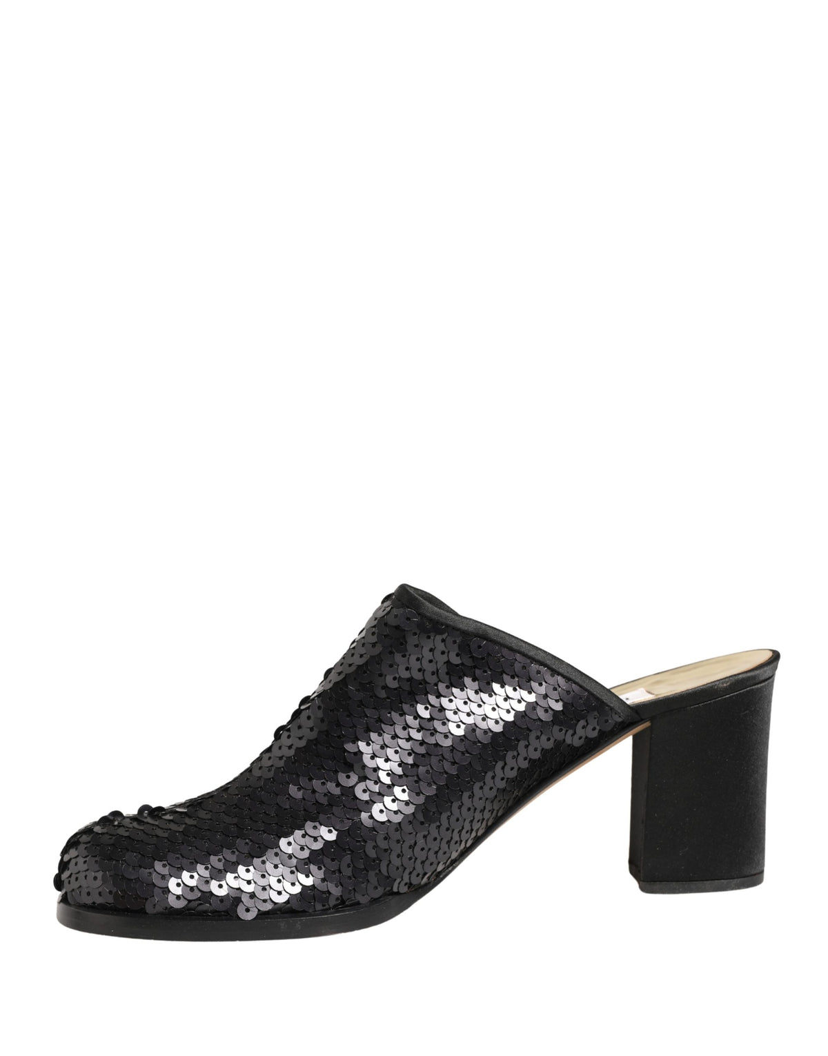 Dolce & Gabbana Schwarze Mules mit Pailletten