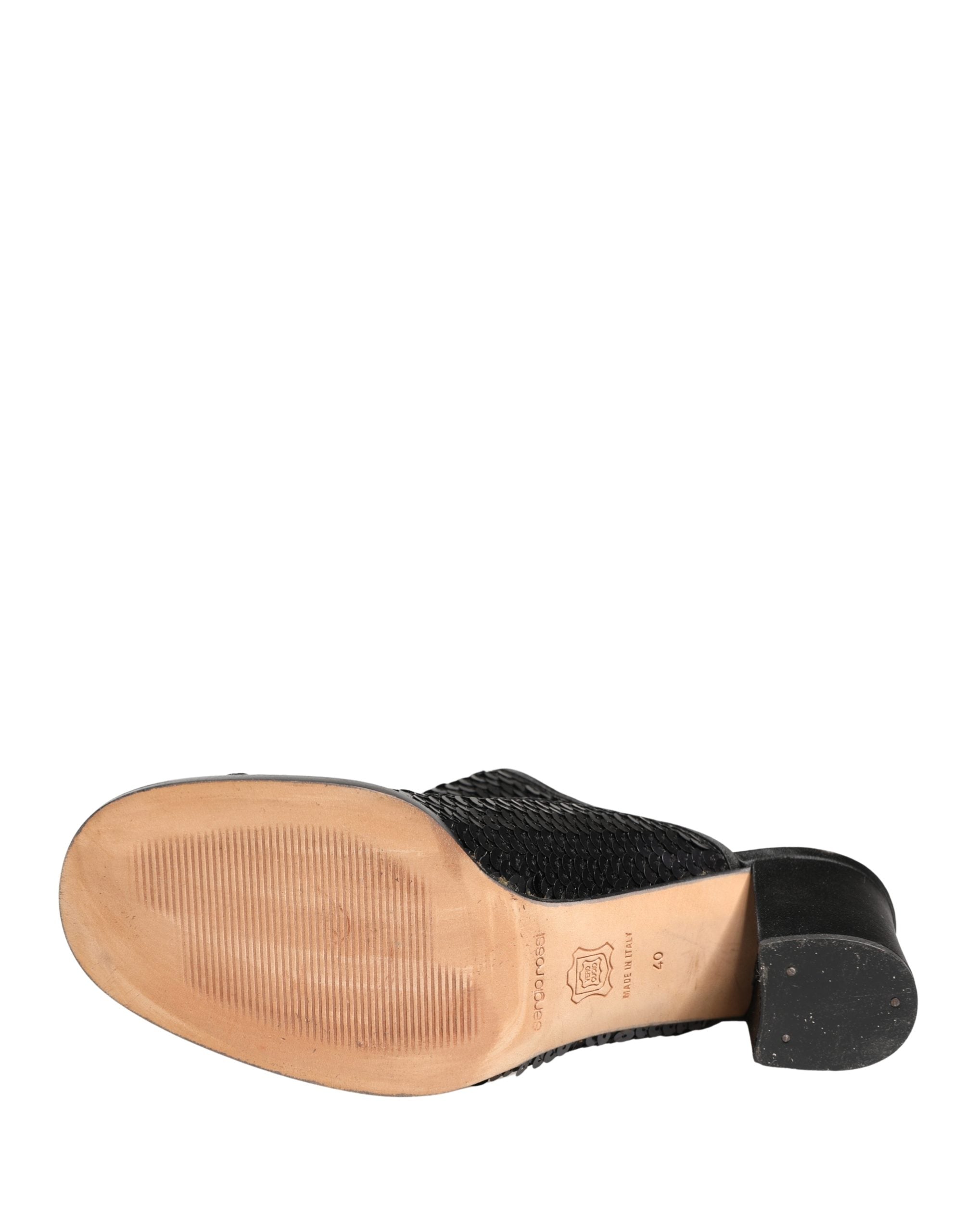 Dolce & Gabbana Schwarze Mules mit Pailletten
