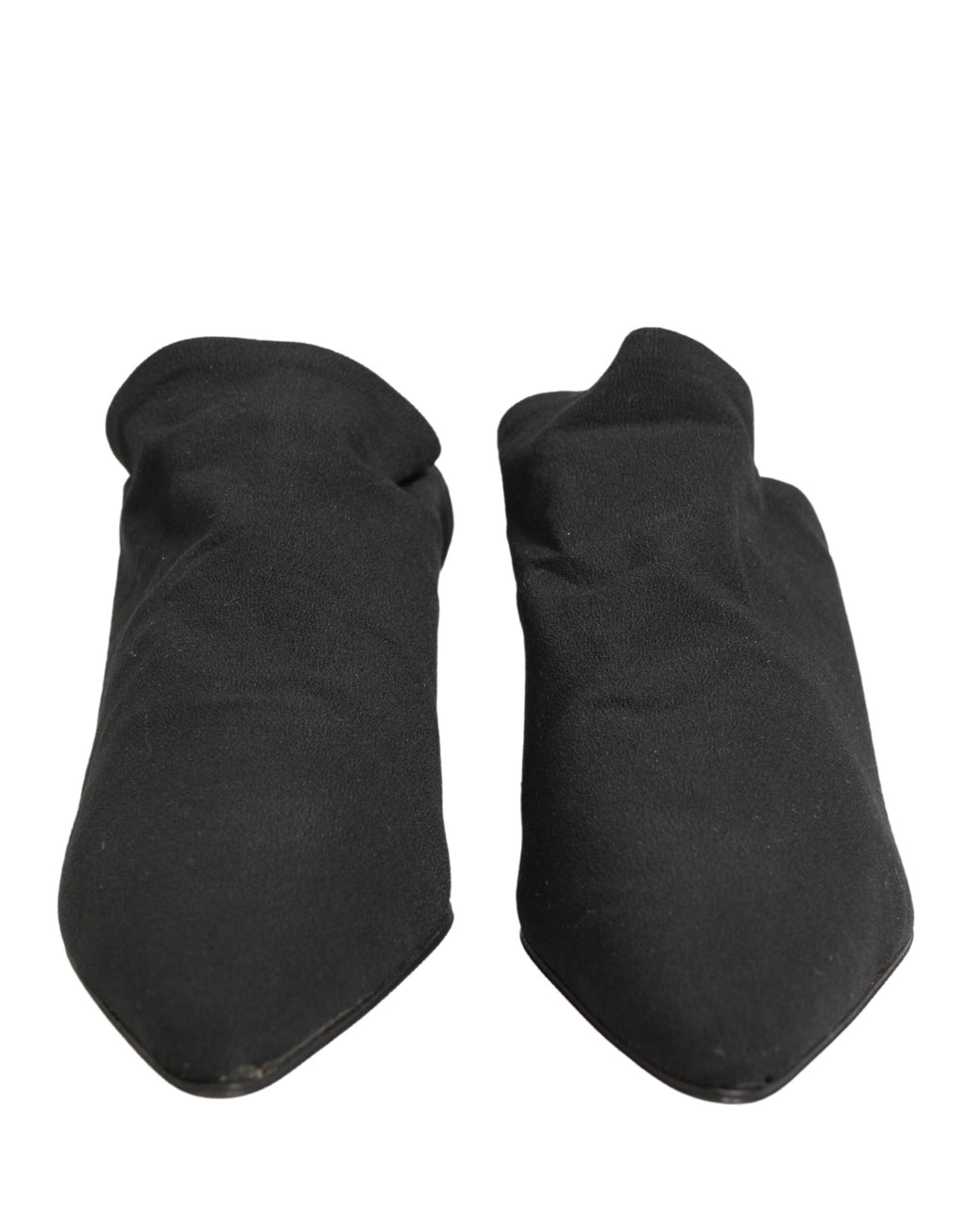 Dolce & Gabbana Schwarze Wildleder-Mules mit Absatz